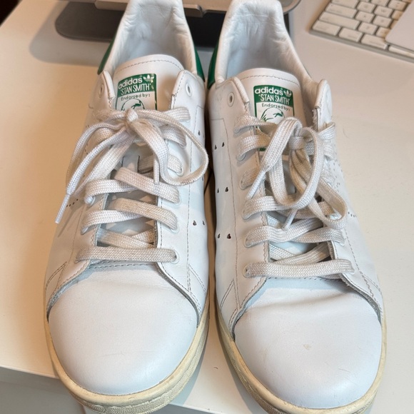 Men’s Adidas Stan Smith x Human Made Lux White with Green Accents - size 11.5 - Picture 3 of 5